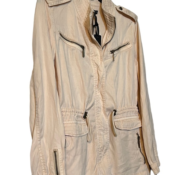 Max Jeans Lien Cream Light Weight utility Jacket Women’s - Picture 3 of 11